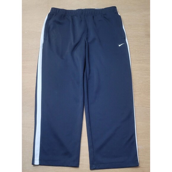 Vtg Nike The Athletic Dept Sweatpants Size Medium Men's Blue White Stripe Pocket - Picture 3 of 14